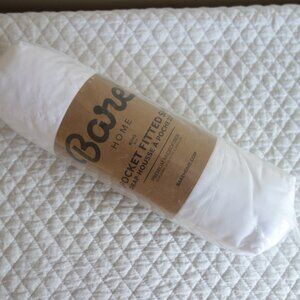 BARE HOME King Microfiber Pocket Fitted Sheet – Ivory